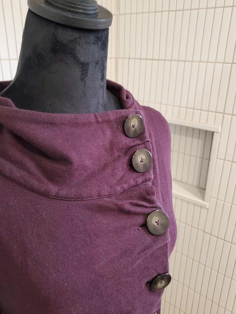 Nomads Hemp Wear Womens Cropped Phenomenon Hoodie Jacket Plum Purple Size Small - Picture 2 of 9